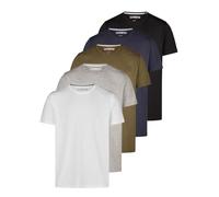 riverso Tshirt Herren Regular Fit RIVDean 5er Set Pack Rundhals Kurzarm Sommer Tee Shirt Basic, Größe:S, Farbe:Pack 3