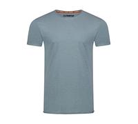 riverso Tshirt Herren Regular Fit RIVLenny Rundhals Kurzarm Sommer Tee Shirt leichte Baumwolle Flammgarn Einfarbig Blau XL, Größe:XL, Farbe:Slate Blue