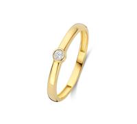 Rivoli Josie 14K Goldring mit Zirkonia - dezent und funkelnd, 50, Gold Gold Zirkonia, Zirkonia