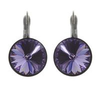 Rivoli lila Ohrhänger mit Klappverschluss