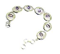 RIYO Amethyst kaufen Schmuck online Strang Silber Armband l 7.5in sbraame-2024