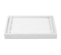 RIZGHWOY Modischer Ring-Organizer aus Holz Zur Aufbewahrung von 70 Ringen, Perfekt für die Heimsammlung (WHITE)