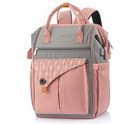 RJEU Damen-Rucksack, Laptop-Rucksack, 39,6 cm (15,6 Zoll), mit USB-Ladeanschluss, wasserdicht, für Damen, Muttertag