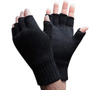 Rjm Thinsulate 3M Thermo-Handschuhe für Herren, fingerlos, Schwarz, Größe L/XL GL131