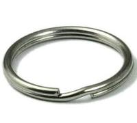 RJT 100 Stück Schlüsselringe 38 mm Stahl, Silber, Klassisch, Nickeliert