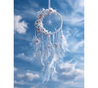 RKFLGEW Diy Perlen Zum Sticken Fantasie-Traumfänger Und Blumen Perlenkreuzstich-Stickmuster,Diy-Wandbehang,3D-Perlen-Set Für Handarbeiten 50x70 cm