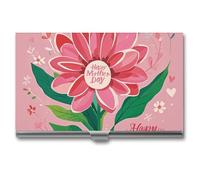 RKJVB Visitenkartenhalter "Happy Mother's Day", schlankes Visitenkartenetui, professionelle Namenskartenhalter, Geldbörse, Namenskarten-Organizer, minimalistische Tasche, Kartenetuis für Männer und