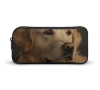 Rkklvbns Golden Retriever großes Federmäppchen, tragbares Federmäppchen mit Reißverschluss, Schreibwaren-Organizer, einfache Aufbewahrung, ästhetische Schreibwaren für Büro, Uni, Erwachsene
