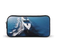 Rkklvbns Yacht Segelboot Großes Federmäppchen Tragbares Federmäppchen mit Reißverschluss Schreibwaren Organizer Einfache Aufbewahrung Ästhetische Schreibwaren für Büro College Erwachsene Gebrauch