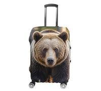 RLDOBOFE Bear Reisegepäckabdeckung, kratzfest, waschbar, elastisch, Gepäckabdeckung, weiß, M, Stilvoll