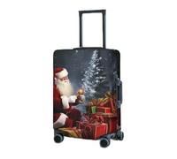 RLDOBOFE Reisegepäckhülle für Koffer, elastischer Koffer-Schutz, Frohe Weihnachten, Weihnachtsmann-Geschenk, Kofferabdeckungen, waschbar, staubdicht, Gepäckabdeckungen, passend für 45,7 - 81,3 cm