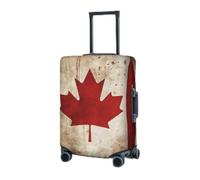RLDOBOFE Reisegepäckhülle für Koffer, elastischer Koffer-Schutz, Retro, Kanada-Flagge, Kofferabdeckungen, waschbar, staubdicht, Gepäckabdeckungen, passend für 45,7 - 81,3 cm Gepäck, Schwarz , xl
