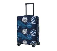 RLDOBOFE Reisegepäckhülle für Koffer, elastischer Kofferschutz, blau, Volleyball-Kofferbezüge, waschbar, staubdicht, passend für 45,7 - 81,3 cm Gepäck, Schwarz , xl