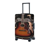 RLDOBOFE Reisegepäckhülle für Koffer, elastischer Kofferschutz, Gitarrenkofferabdeckungen, waschbar, staubdicht, passend für 45,7 - 81,3 cm (18 - 32 Zoll) Gepäck, Schwarz, Medium