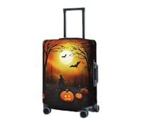 RLDOBOFE Reisegepäckhülle für Koffer, elastischer Kofferschutz, Halloween, Party, Kofferabdeckungen, waschbar, staubdicht, passend für 45,7 - 81,3 cm Gepäck, Schwarz , xl