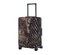 RLDOBOFE Reisegepäckhülle für Koffer, elastischer Kofferschutz, klassische Schlangenhaut, waschbare Koffer-Schutzhülle, staubdichte Gepäckabdeckungen, passend für 45,7 - 81,3 cm Gepäck, Schwarz , M