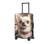 RLDOBOFE Reisegepäckhülle für Koffer, elastischer Kofferschutz, niedlicher Chihuahua-Kofferbezug, waschbar, staubdicht, Gepäckhüllen, passend für 45,7 - 81,3 cm (18 - 32 Zoll) Gepäck, Schwarz, X-Large