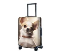 RLDOBOFE Reisegepäckhülle für Koffer, elastischer Kofferschutz, niedlicher Chihuahua-Kofferbezug, waschbar, staubdicht, Gepäckhüllen, passend für 45,7 - 81,3 cm (18 - 32 Zoll) Gepäck, Schwarz , L