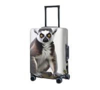 RLDOBOFE Reisegepäckhülle für Koffer, elastischer Kofferschutz, Ringschwanz, Lemur-Kofferabdeckungen, waschbar, staubdicht, passend für 45,7 - 81,3 cm Gepäck, Schwarz , xl
