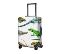 RLDOBOFE Reisegepäckhülle für Koffer, elastischer Kofferschutz, verschiedene Arten von Eidechsen-Kofferbezügen, waschbare Koffer-Schutzhülle, staubdichte Gepäckabdeckungen, passend für 45,7-81,3 cm