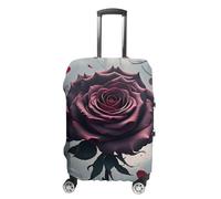 RLDOBOFE Reisegepäckhülle, Motiv: Rose-Gothic, kratzfest, waschbar, elastisch, Gepäckabdeckung, weiß, M, Stilvoll