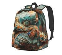 RLDOBOFE Rucksack für Damen und Herren, leicht, lässig, Reisen, Tagesrucksack, chinesischer Drachen-Stil, Laptop-Rucksack, Arbeitstasche, Antiker chinesischer Drache, EinheitsgröÃŸe