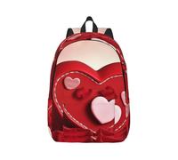 RLDOBOFE Rucksack für Damen und Herren, leicht, lässig, Reisen, Tagesrucksack, Happy Valentine's Day, Segeltuch, Laptop-Rucksack, niedliche Arbeitstasche, Schwarz, S