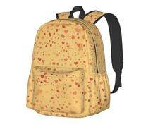 RLDOBOFE Rucksack für Damen und Herren, leicht, lässig, Reisen, Tagesrucksack, Haus am Strand, Laptop-Rucksack, Arbeitstasche, Herzform fallend, EinheitsgröÃŸe