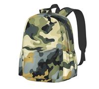 RLDOBOFE Rucksack für Damen und Herren, leicht, lässig, Reisen, Tagesrucksack, Löwenbild, Laptop-Rucksack, Arbeitstasche, Khaki, Camouflage, EinheitsgröÃŸe