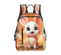 RLDOBOFE Rucksack für Damen und Herren, leicht, lässig, Reisen, Tagesrucksack, Motten-Laptop-Rucksack, Arbeitstasche, Happy Easter Bunny, EinheitsgröÃŸe