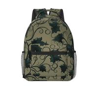 RLDOBOFE Rucksack für Damen und Herren, leicht, lässig, Reisen, Tagesrucksack, Sonnenuntergang, Laptop-Rucksack, niedliche Arbeitstasche, Silhouette von grünen Ranken, EinheitsgröÃŸe