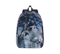 RLDOBOFE Rucksack für Damen und Herren, leicht, lässig, Reisen, Tagesrucksack, Tinte, Aquarellfarbe, Leinwand, Laptop-Rucksack, niedliche Arbeitstasche, Schwarz, M