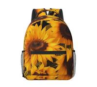 RLDOBOFE Rucksack für Damen und Herren, leicht, lässig, Reisen, Tagesrucksack, tropische Ananas, Laptop-Rucksack, niedliche Arbeitstasche, Sonnenblumen, EinheitsgröÃŸe