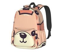 RLDOBOFE Rucksack für Damen und Herren, leicht, lässig, Reisen, Tagesrucksack, weiche Linien und Formen, Laptop-Rucksack, Arbeitstasche, The Frowning Bear, EinheitsgröÃŸe