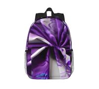 RLDOBOFE Rucksack für Herren und Damen, lässiger Tagesrucksack, violett, Batikdesign, Blumenmuster, Laptop-Rucksack, 38,1 cm, leichter Reiserucksack für Arbeit, Wandern