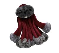 RLEHJN Damen Pelzmantel Kunstpelz Mantel Faux FüR Pelzjacke Kunstfell Soft Pelzmantel Mittellange Felljacke Warme Winter Flauschige Fellmantel Frauen Nerzmantel Parka Jacke Wintermantel Cardigan