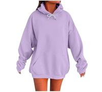 RLEHJN Hoodie Damen Oversize Sweat Shirt Herz Druck Sweatshirt Hooded Kapuzenjacke Casual Pullover Baggy Kapuzenpullover Sweatjacke mit Kapuze Herbst-Winter Kapuzenpullover für Damen