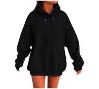 RLEHJN Hoodie Damen Oversize Sweat Shirt Herz Druck Sweatshirt Hooded Kapuzenjacke Casual Pullover Baggy Kapuzenpullover Sweatjacke mit Kapuze Herbst-Winter Kapuzenpullover für Damen