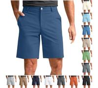 RLEHJN Kurze Golfhose Herren,Schnelltrocknende Bermuda Shorts wasserdichte Stretch Wanderhose Kurz Wanderhose Sport Tennis Short Herren Freizeit Arbeitshosen mit Multi Taschen für Tennis & Trekking