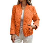 RLEHJN Steppjacke Damen Leicht Ohne Kapuze Bomberjacke Reißverschluss Übergangsjacke Lightweight Steppmantel Warm Pilotenjacke Herbst Winter Jacke Langarm Daunenjacke für Outdoor Wandern Reisen