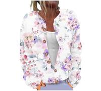 RLEHJN Strickjacken für damen, Weihnachts-Cardigan mit Weihnachtsmann-Muster Knopfverschluss Winterjacke Leichte Strickjacke Warmer Strickpullover Gemütlich und modisch für Winter