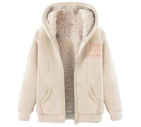 RLEHJN Winterjacke Damen Warm Sweatjacke Übergangsjacke mit Kapuze Fleecejacke Freizeit Wintermantel Kapuzenjacke Kapuzenpullover Damen-Jacken Unisex Mantel für Paare Sale Angebote des Tages