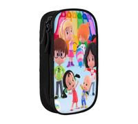 RLHRJEFZ Cleo und Cuquin Federmäppchen mit Reißverschluss, Stifttasche, große Kapazität, Stiftebox, Aufbewahrungstasche, Make-up-Bürotasche, Schulschreibwaren für Jungen und Mädchen