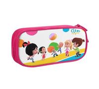 RLHRJEFZ Cleo und Cuquin Federmäppchen mit Reißverschluss, Stifttasche, große Kapazität, Stiftebox, Aufbewahrungstasche, Make-up-Bürotasche, Schulschreibwaren für Jungen und Mädchen