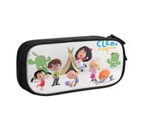 RLHRJEFZ Cleo und Cuquin Federmäppchen mit Reißverschluss, Stifttasche, große Kapazität, Stiftebox, Aufbewahrungstasche, Make-up-Bürotasche, Schulschreibwaren für Jungen und Mädchen