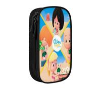 RLHRJEFZ Cleo und Cuquin Federmäppchen mit Reißverschluss, Stifttasche, große Kapazität, Stiftebox, Aufbewahrungstasche, Make-up-Bürotasche, Schulschreibwaren für Jungen und Mädchen