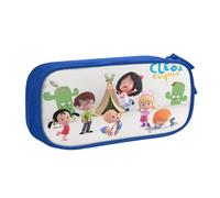 RLHRJEFZ Cleo und Cuquin Federmäppchen mit Reißverschluss, Stifttasche, große Kapazität, Stiftebox, Aufbewahrungstasche, Make-up-Bürotasche, Schulschreibwaren für Jungen und Mädchen