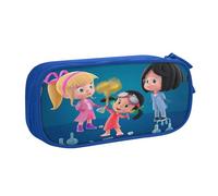 RLHRJEFZ Cleo und Cuquin Federmäppchen mit Reißverschluss, Stifttasche, große Kapazität, Stiftebox, Aufbewahrungstasche, Make-up-Bürotasche, Schulschreibwaren für Jungen und Mädchen