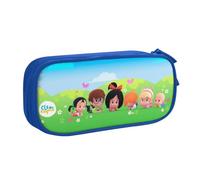 RLHRJEFZ Cleo und Cuquin Federmäppchen mit Reißverschluss, Stifttasche, große Kapazität, Stiftebox, Aufbewahrungstasche, Make-up-Bürotasche, Schulschreibwaren für Jungen und Mädchen