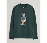 RLX Ralph Lauren Loopback Terry Bear Sweatshirt Moss Agate Grün L
